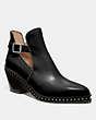 COACH®,PIPA BOOTIE,Leather,Black,Front View