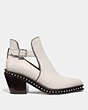 COACH®,PIPA BOOTIE,Leather,Chalk,Angle View