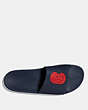 COACH®,SLIDE WITH COACH PATCH,Mixed Material,NAVY,Inside View,Top View
