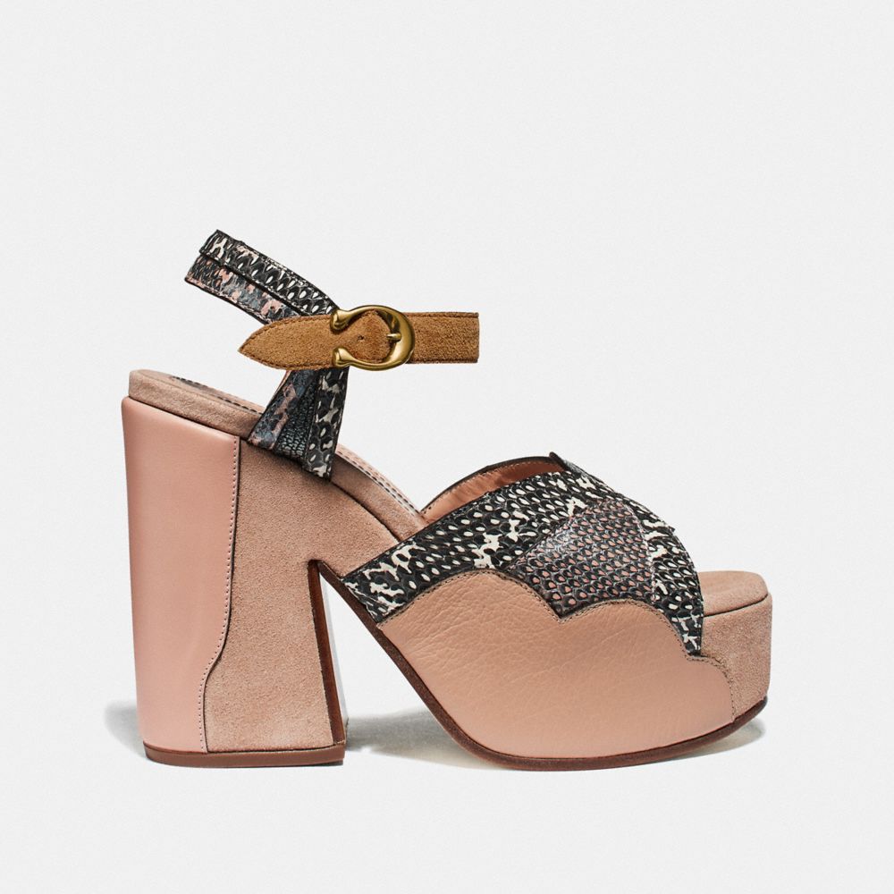 Platform snakeskin store sandals