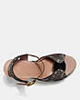 COACH®,PLATFORM SANDAL IN SNAKESKIN,Mixed Material,Beechwood/Nude Pink/Chalk,Inside View,Top View