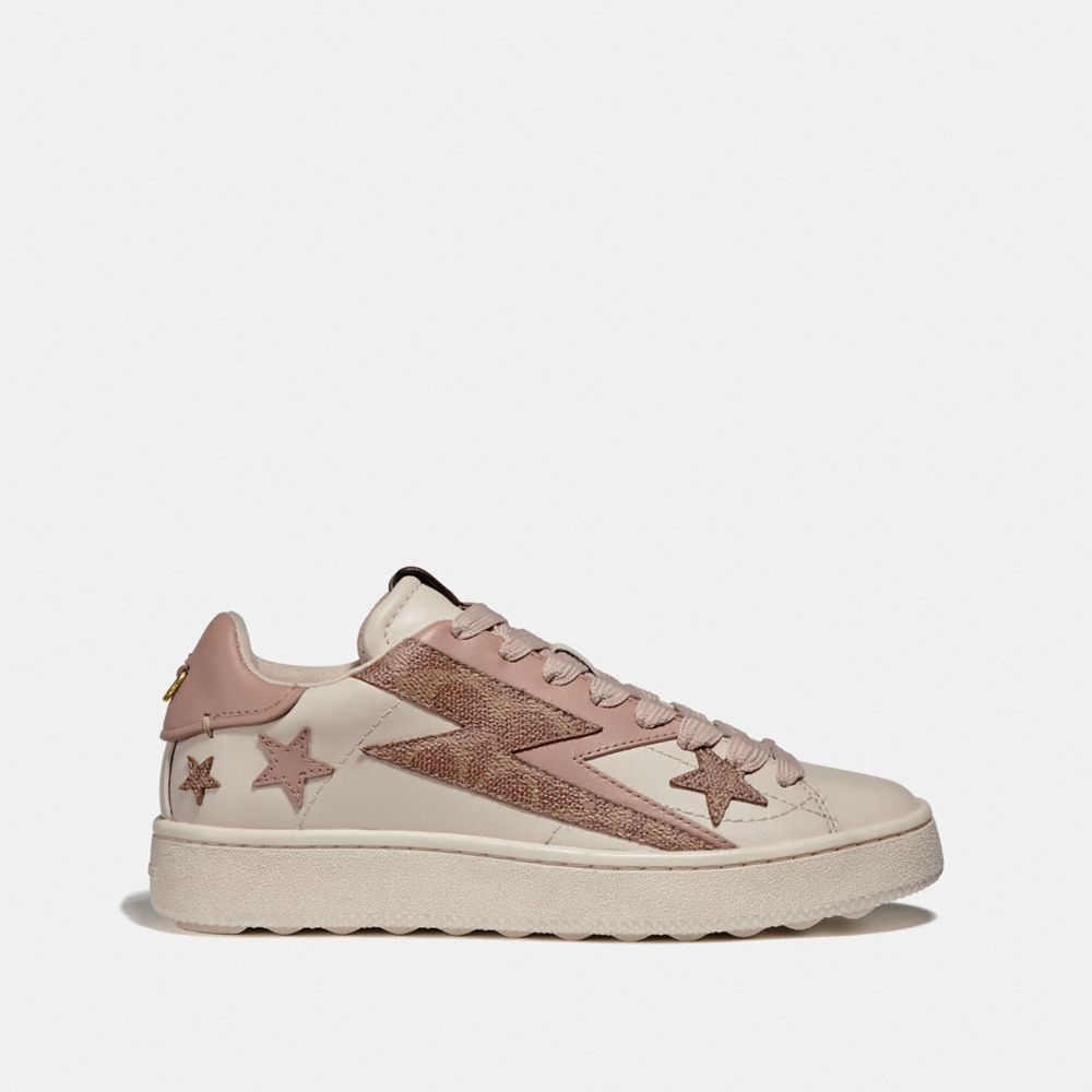 COACH®,C101 Low Top Sneaker With Glam Rock,,Angle View