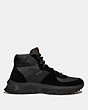 COACH®,C250 HIKER BOOT,Mixed Material,Black,Angle View