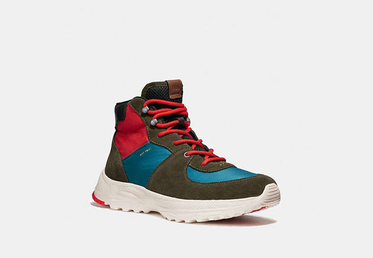 COACH®,C250 HIKER BOOT,Mixed Material,Aneto Multi,Front View