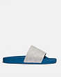COACH®,SLIDE,Signature Coated Canvas,Chalk Pacific,Angle View