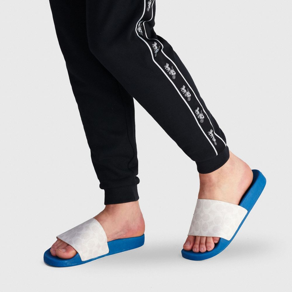 COACH®,Slide,Canvas,Rubber,Slides,Traction,Pool,,Detail View