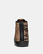 COACH®,C211 HIGH TOP WITH REXY BY GUANG YU,Coated Canvas,Tan/Black,Inside View,Top View