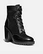 COACH®,HEDY BOOTIE,mixedmaterial,Black,Front View