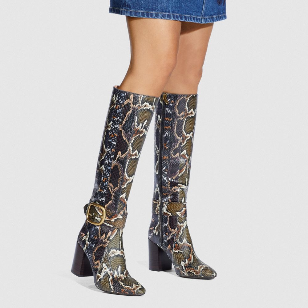 Coach on sale snakeskin boots