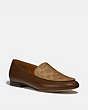 COACH®,HARPER LOAFER,mixedmaterial,Dark Saddle/Tan,Front View