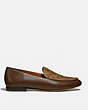 COACH®,HARPER LOAFER,mixedmaterial,Dark Saddle/Tan,Angle View