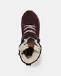 COACH®,COACH CITY HIKER,Leather,OXBLOOD,Inside View,Top View