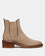 COACH®,BOWERY BOOTIE,Suede,Oat,Angle View
