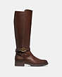 COACH®,RUBY BOOT,Leather,Walnut brown,Angle View
