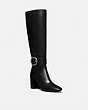 COACH®,EVELYN BOOT,Leather,Black,Front View