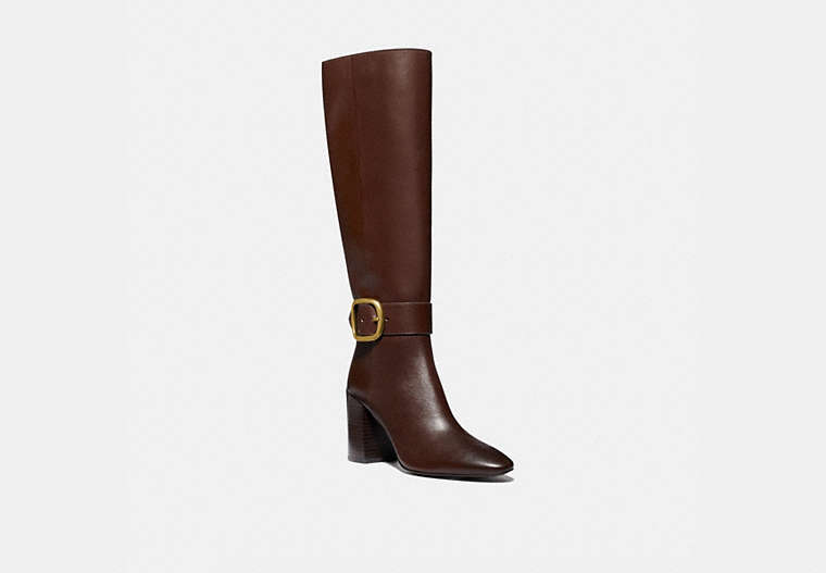 COACH®,BOTTES EVELYN,Cuir,Brun Noyer,Front View
