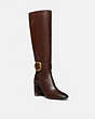 COACH®,BOTTES EVELYN,Cuir,Brun Noyer,Front View
