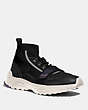 COACH®,C243 ONE STRAP RUNNER,Knit,Black,Front View