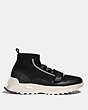 COACH®,C243 ONE STRAP RUNNER,Knit,Black,Angle View