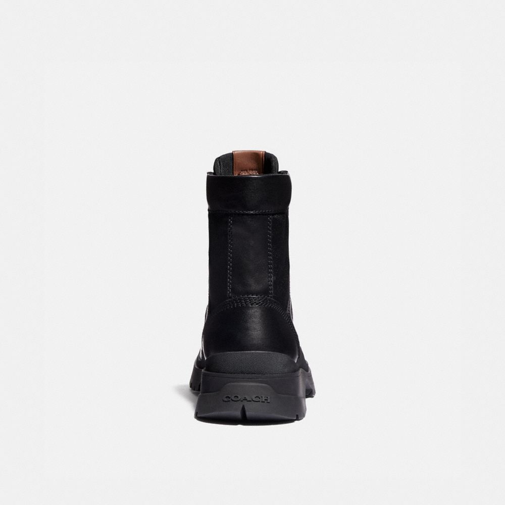 COACH®,UTILITY BOOT,Leather/Cordura,Black,Alternate View