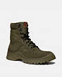 COACH®,UTILITY BOOT,Leather/Cordura,Aneto,Front View