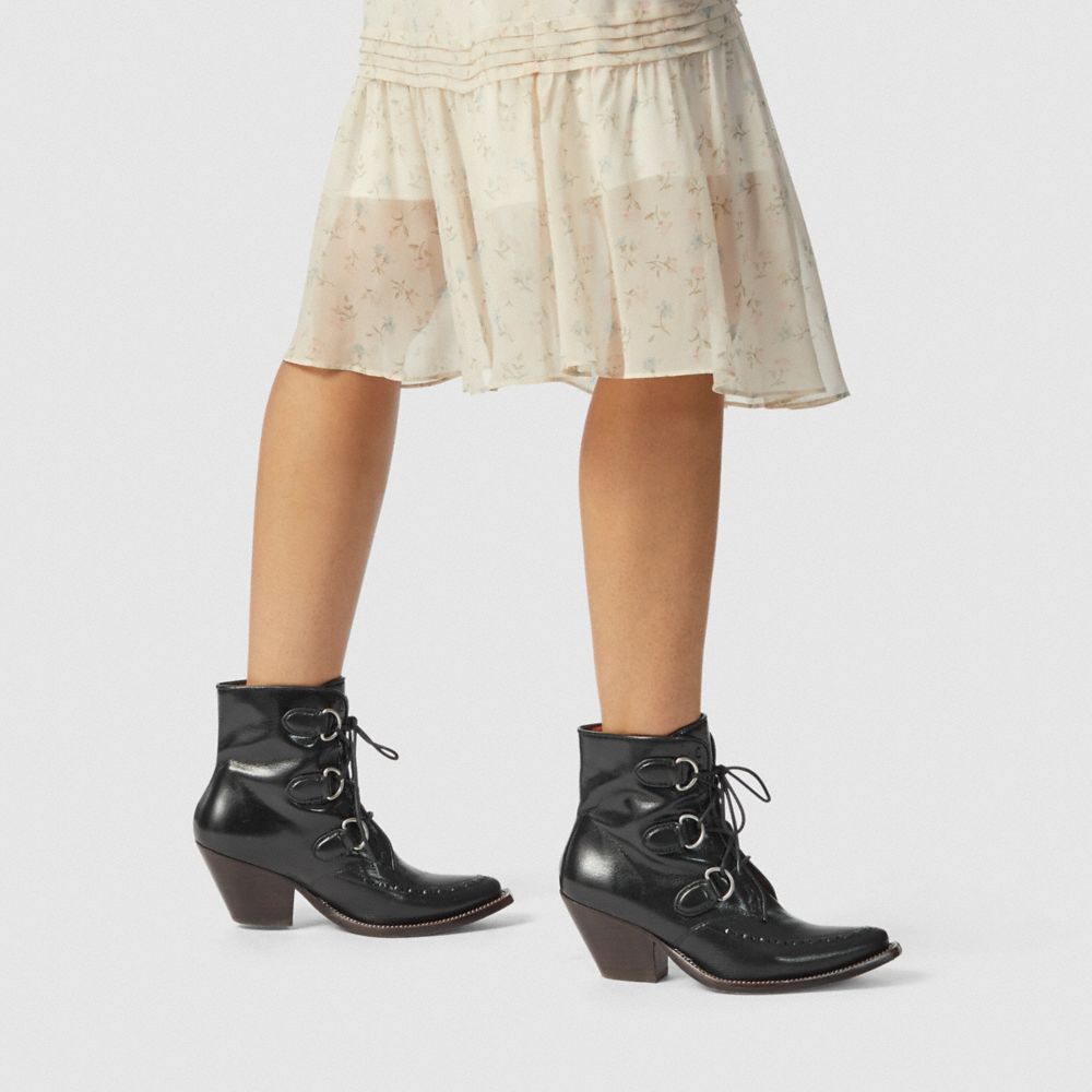 Lace Up Chain Bootie