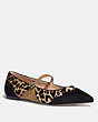COACH®,COACH X TABITHA SIMMONS HARRIETTE FLAT,Leather/Suede,Natural/Peanut,Front View
