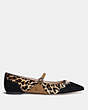 COACH®,COACH X TABITHA SIMMONS HARRIETTE FLAT,Leather/Suede,Natural/Peanut,Angle View