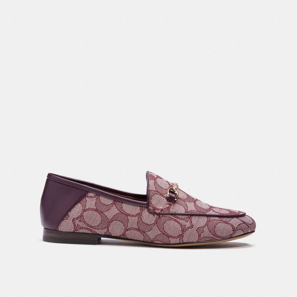 COACH®,MOCASSINS HALEY,Jacquard,Bourgogne/Canneberge,Angle View