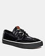 COACH®,C175 LOW TOP SNEAKER,Leather,Black,Front View