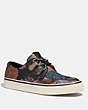 COACH®,C175 LOW TOP SNEAKER WITH KAFFE FASSETT PRINT,mixedmaterial,Multi All Over,Front View