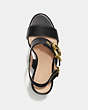 COACH®,ROBIN SANDAL,Leather,Black,Inside View,Top View