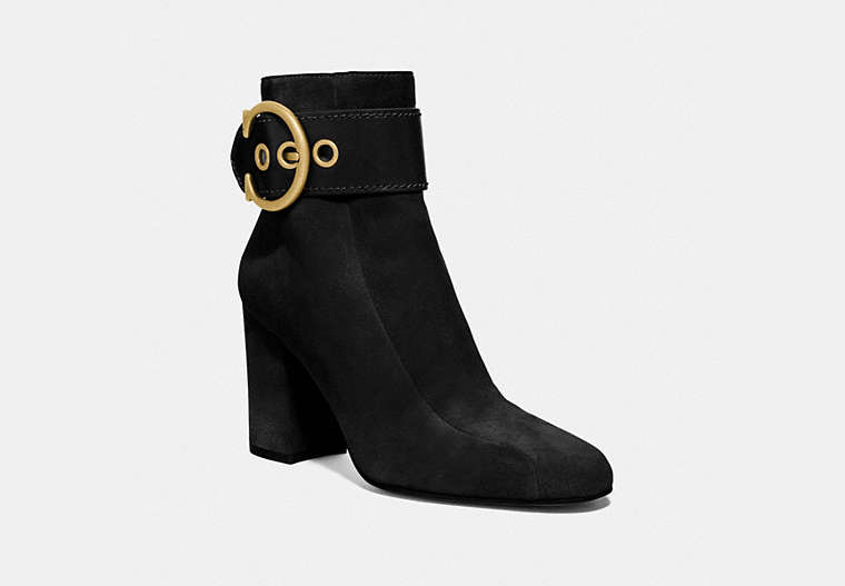 COACH®,DARA BOOTIE,Suede,Black,Front View image number 0
