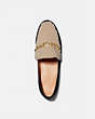 COACH®,HELENA LOAFER,Leather/Shearling,Black/Natural,Inside View,Top View