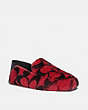 COACH®,HOLLY SLIPPER,Shearling,RASPBERRY/BLACK,Front View