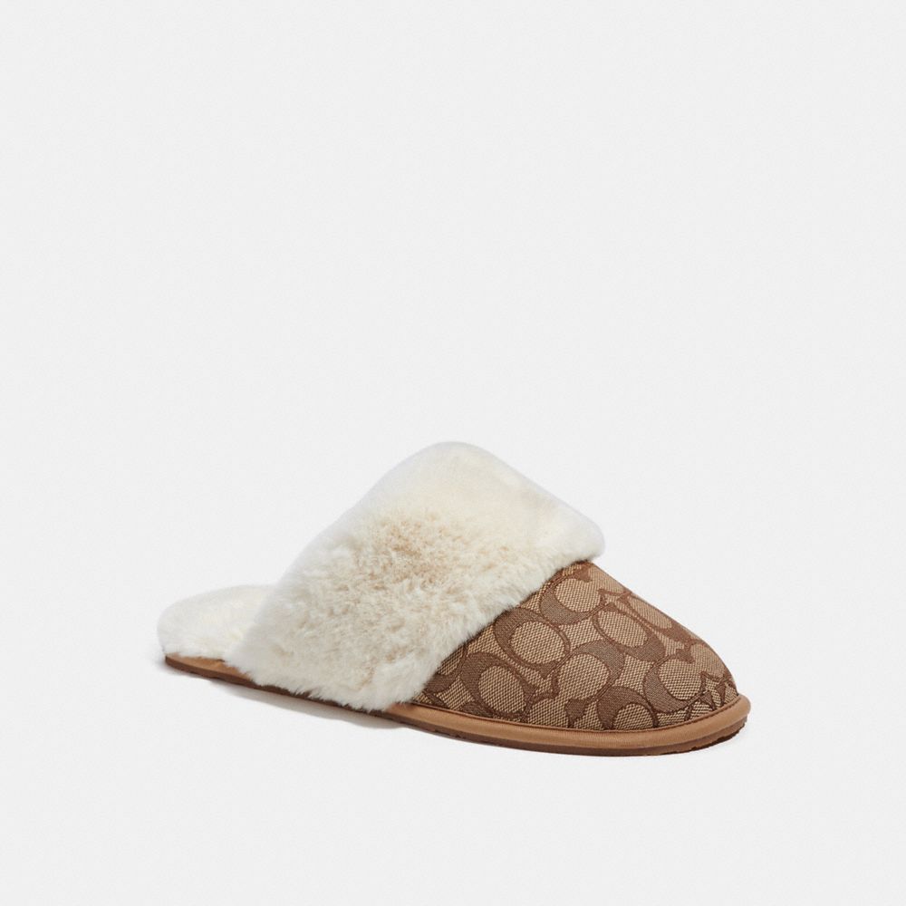 COACH®,ZIVA SLIPPER,KHAKI,Front View