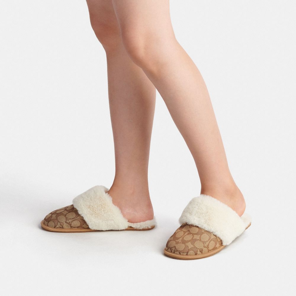 COACH®  Ziva Slipper In Signature Jacquard