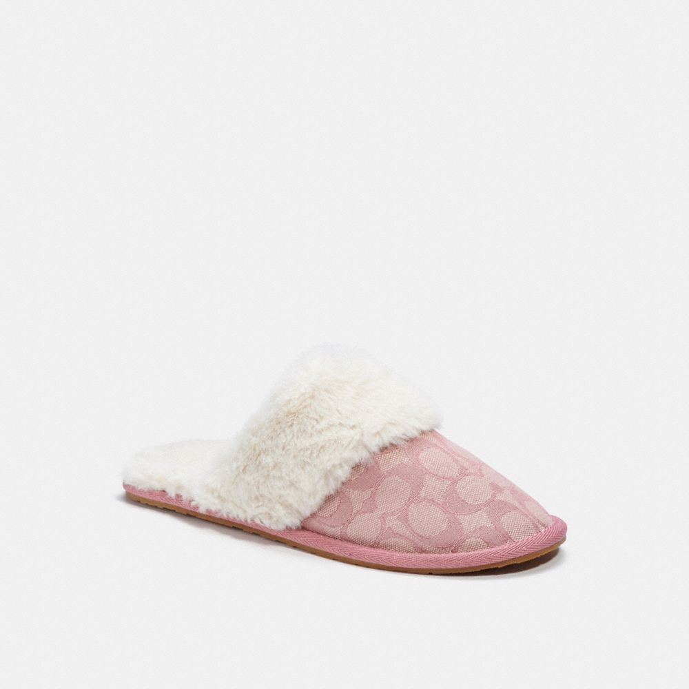 COACH®,ZIVA SLIPPER,PINK,Front View