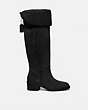 COACH®,JANELLE BOOT,mixedmaterial,Black,Angle View