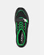 COACH®,C243 ONE STRAP RUNNER,Knit,Black Fluo Green,Inside View,Top View