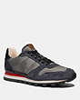 COACH®,C118 RUNNER,mixedmaterial,Midnight Navy Heather Grey,Front View