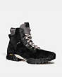 COACH®,HYBRID COACH CITY HIKER BOOT,mixedmaterial,Black,Front View