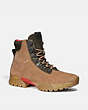 COACH®,HYBRID COACH CITY HIKER BOOT,mixedmaterial,Peanut,Front View