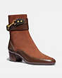 COACH®,CORRINE BOOTIE,mixedmaterial,1941 Saddle/Walnut,Front View