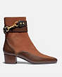 COACH®,CORRINE BOOTIE,mixedmaterial,1941 Saddle/Walnut,Angle View