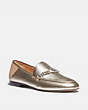 COACH®,HELENA LOAFER,metallicleather,Platinum Champagne,Front View
