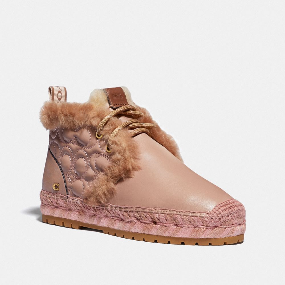 COACH®,AILEEN ESPADRILLE BOOTIE,Mixed Material,Pale Blush/Gingersnap,Front View