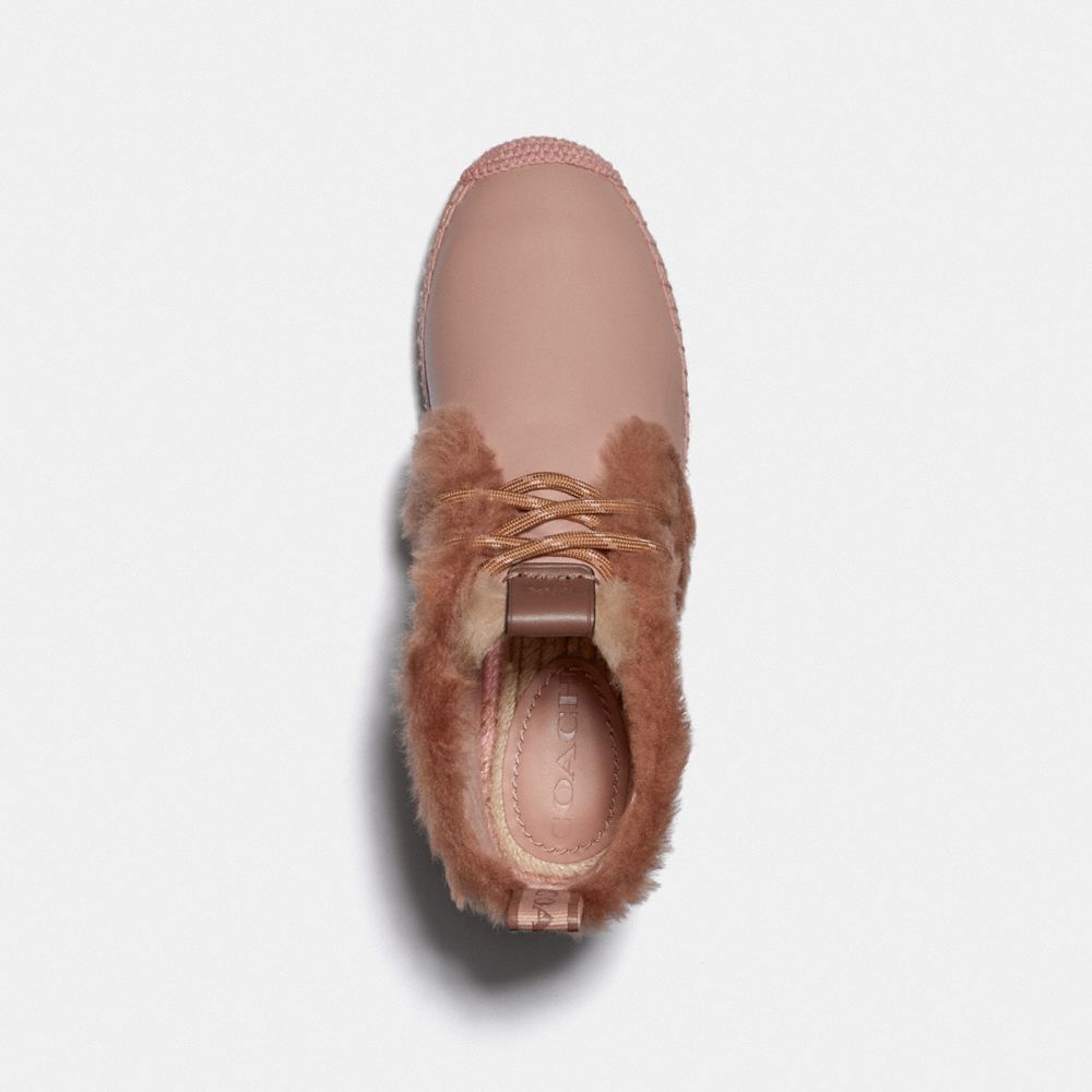 COACH®,AILEEN ESPADRILLE BOOTIE,Mixed Material,Pale Blush/Gingersnap,Inside View,Top View