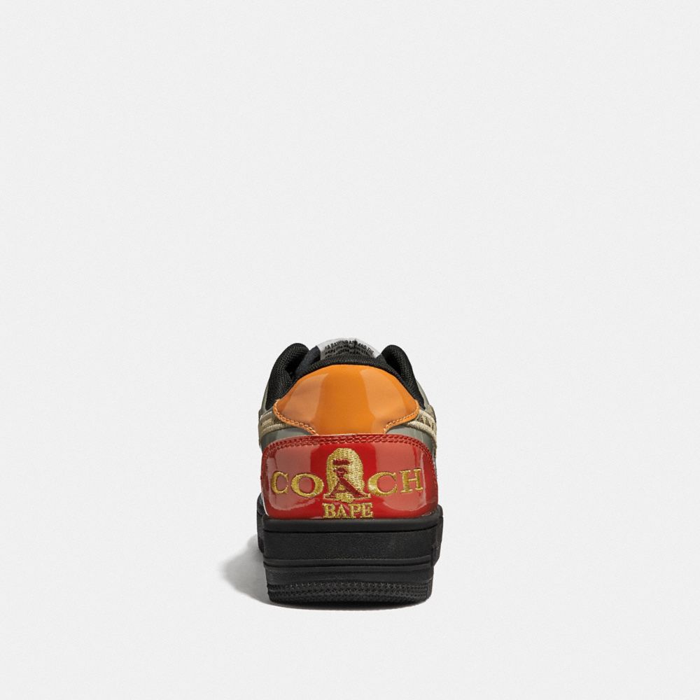 COACH®,Bape X Coach Bapesta Sneaker With Sta Motif In Signature Canvas With Ape Head,,Alternate View