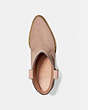COACH®,PAIGE WESTERN BOOTIE,Suede,Pale Blush,Inside View,Top View